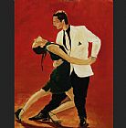 Famous Dancers Paintings - tango dancers